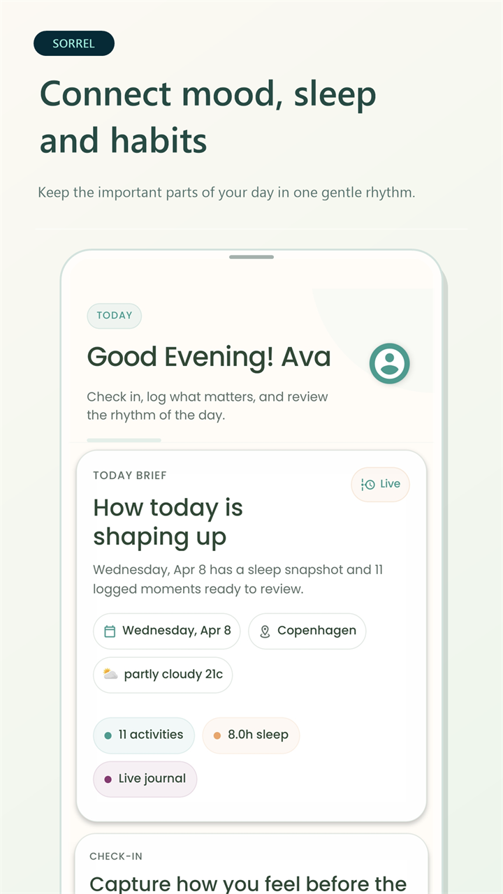 Sorrel daily overview screenshot